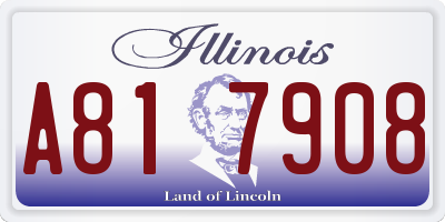 IL license plate A817908