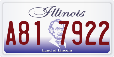 IL license plate A817922