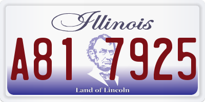 IL license plate A817925