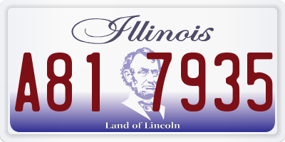 IL license plate A817935