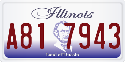 IL license plate A817943