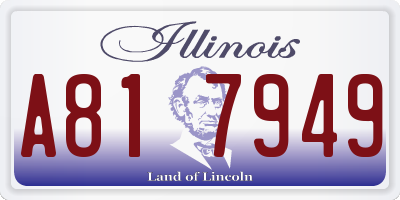 IL license plate A817949