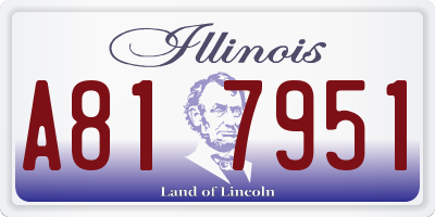 IL license plate A817951