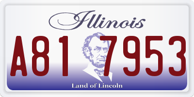 IL license plate A817953