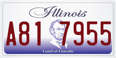 IL license plate A817955