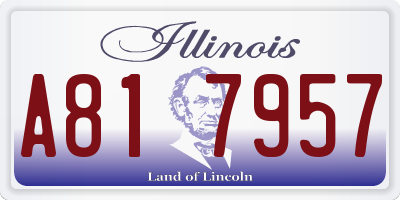 IL license plate A817957
