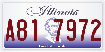 IL license plate A817972