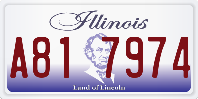 IL license plate A817974