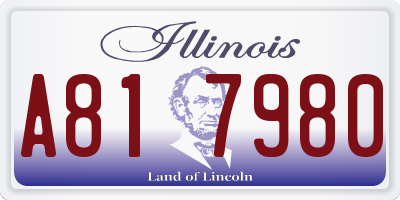 IL license plate A817980