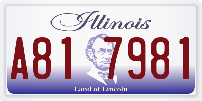 IL license plate A817981