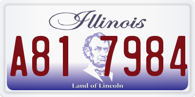 IL license plate A817984