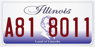 IL license plate A818011