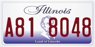 IL license plate A818048