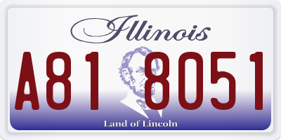 IL license plate A818051