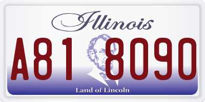 IL license plate A818090