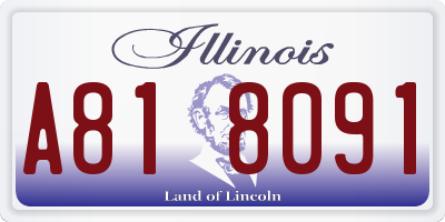 IL license plate A818091
