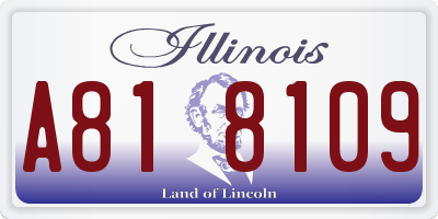 IL license plate A818109