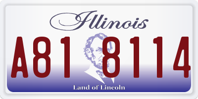 IL license plate A818114
