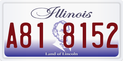 IL license plate A818152