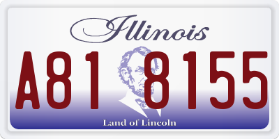 IL license plate A818155
