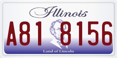 IL license plate A818156