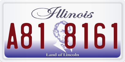 IL license plate A818161