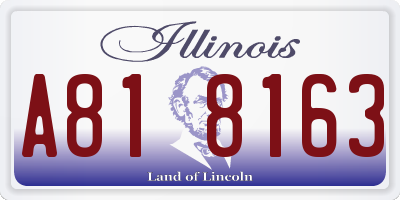 IL license plate A818163