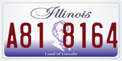 IL license plate A818164