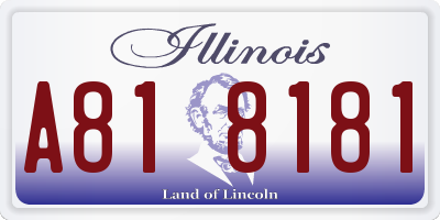IL license plate A818181