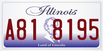 IL license plate A818195