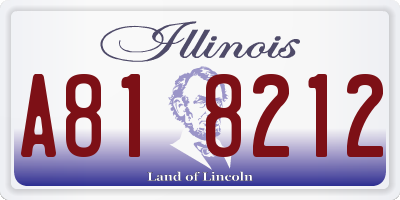 IL license plate A818212