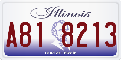 IL license plate A818213