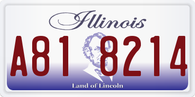 IL license plate A818214