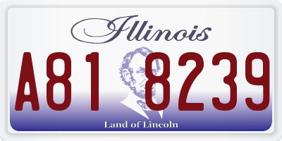 IL license plate A818239