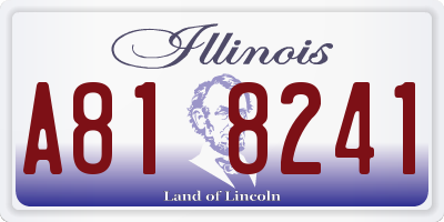 IL license plate A818241