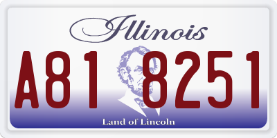 IL license plate A818251