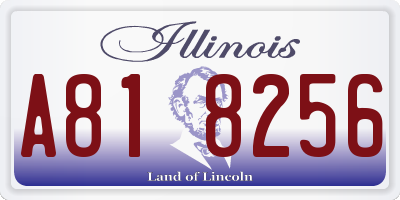 IL license plate A818256