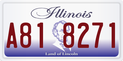 IL license plate A818271
