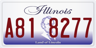 IL license plate A818277