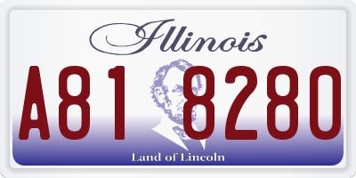 IL license plate A818280