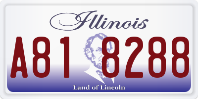 IL license plate A818288