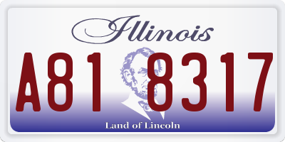 IL license plate A818317
