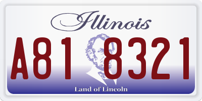 IL license plate A818321