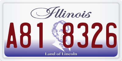 IL license plate A818326