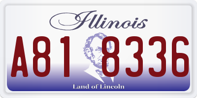 IL license plate A818336