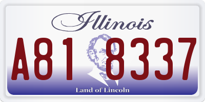 IL license plate A818337