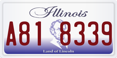 IL license plate A818339