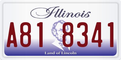 IL license plate A818341