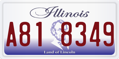 IL license plate A818349