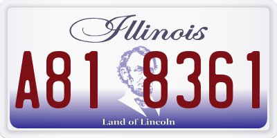 IL license plate A818361
